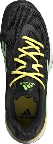 Кросівки тенісні дитячі Adidas BARRICADE CLAY чорно-жовто-салатові HR1028