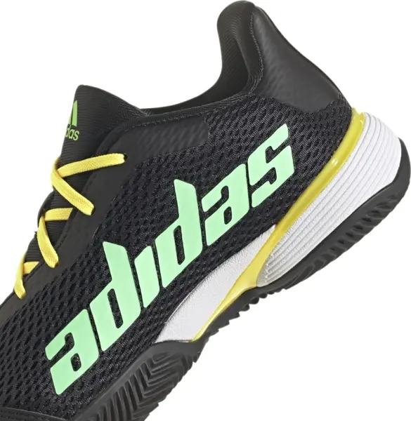 Кросівки тенісні дитячі Adidas BARRICADE CLAY чорно-жовто-салатові HR1028