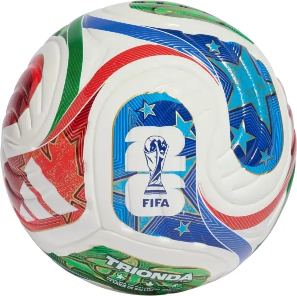 Сувенірний футбольний м'яч Adidas FIFA WORLD CUP 26™ TRIONDA MINI біло-синьо-зелено-червоний Розмір 1 JD8034