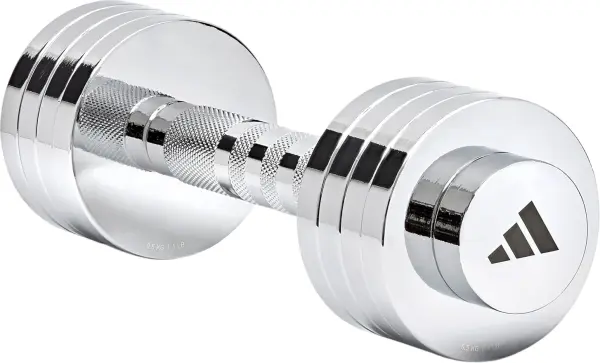 Гантель наборная Adidas ADJUSTABLE CHROME DUMBBELL серебряная (5,0 кг) ADWT-11400