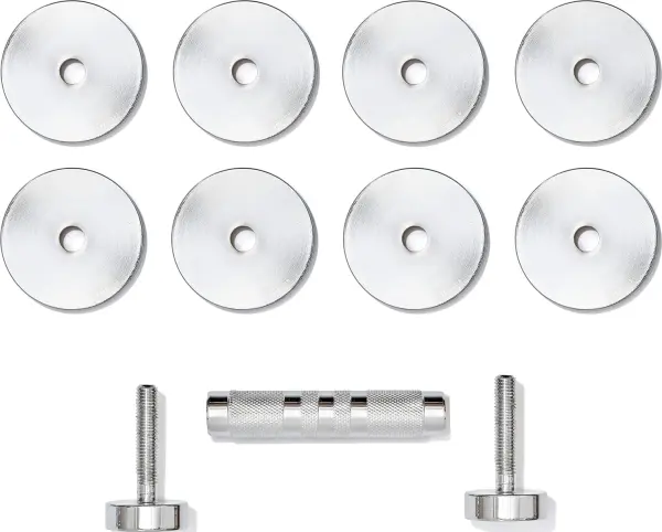 Гантель наборная Adidas ADJUSTABLE CHROME DUMBBELL серебряная (5,0 кг) ADWT-11400