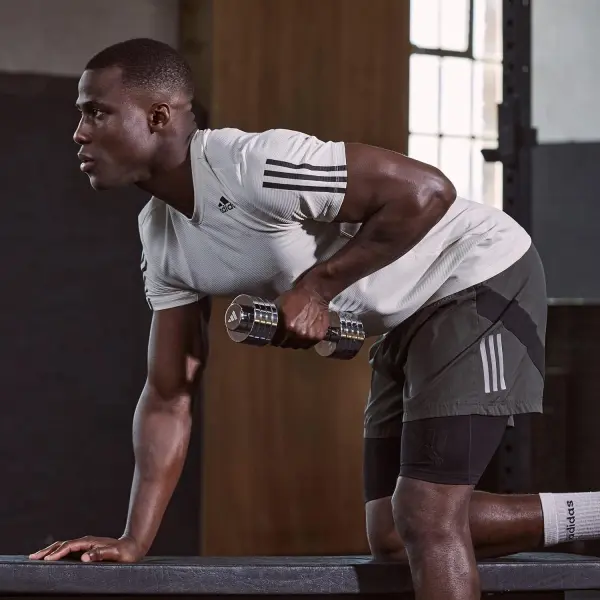 Гантель наборная Adidas ADJUSTABLE CHROME DUMBBELL серебряная (5,0 кг) ADWT-11400