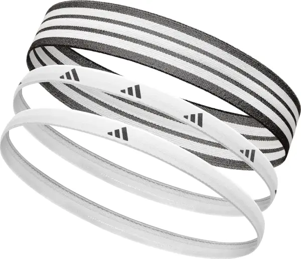 Пов'язки на голову Adidas HAIRBANDS MONOCHROME 3PK білі, чорно-біла (3 штуки) ADAC-16162