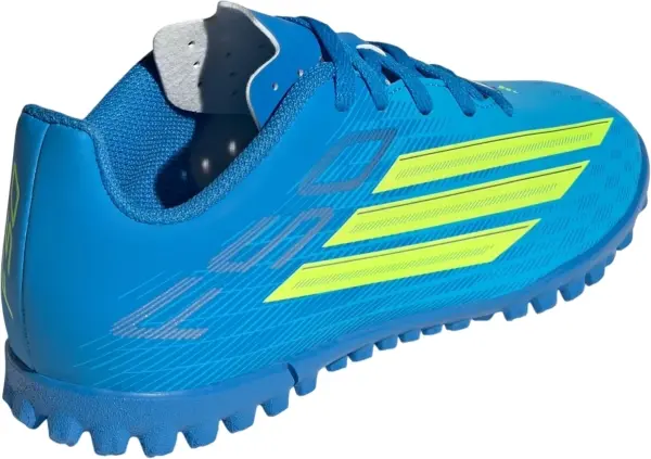 Сороконожки (шиповки) детские Adidas F50 CLUB TF сине-лимонные JS1491