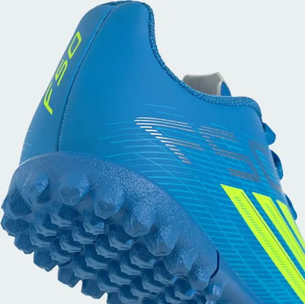 Сороконожки (шиповки) детские Adidas F50 CLUB TF сине-лимонные JS1491