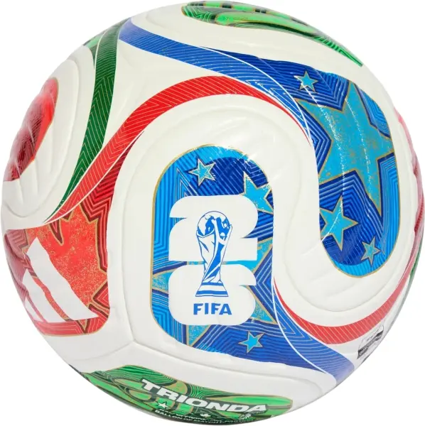 Футбольний м'яч Adidas FIFA WORLD CUP 26 TRIONDA PRO біло-червоно-зелено-синій Розмір 5 JD8021