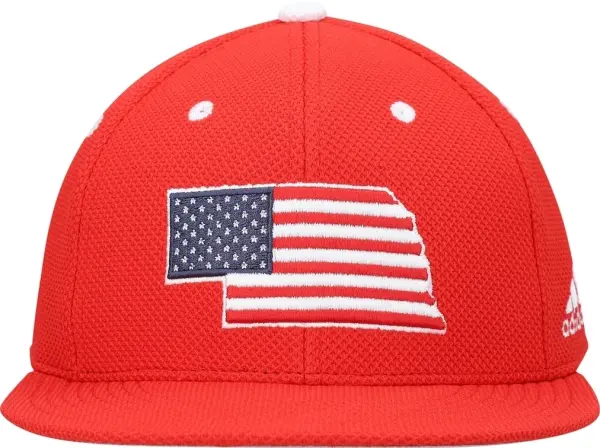 Кепка Adidas NEBRASKA HUSKERS FITTED MESH красно-белая GS4774