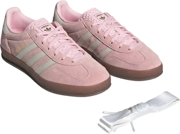 Кеди жіночі Adidas GAZELLE INDOOR світло-рожево-білі JI2716