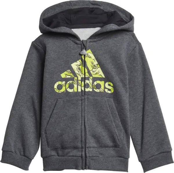 Спортивний костюм дитячий Adidas SPORTSWEAR сіро-чорно-салатовий GK1652