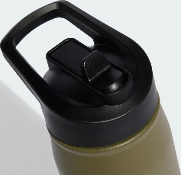 Пляшка для води Adidas METAL BOTTLE SCREW TOP 600 мл оливково-чорна KS9669