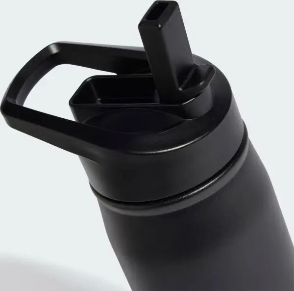 Пляшка для води Adidas METAL BOTTLE STRAW 600 мл чорна KV8999