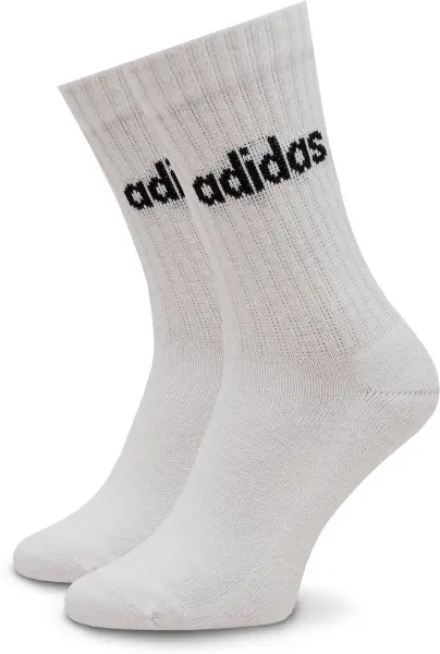 Шкарпетки Adidas LINEAR CREW CUSHIONED 3P білі, сірі, чорні (3 пари) IC1302