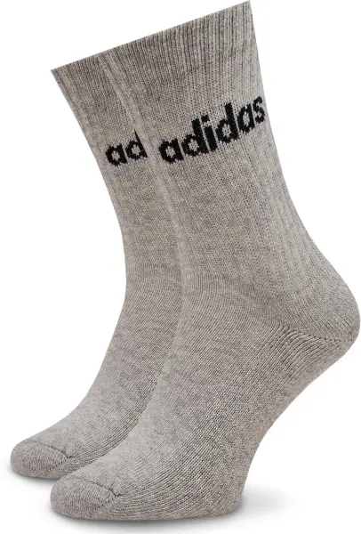 Шкарпетки Adidas LINEAR CREW CUSHIONED 3P білі, сірі, чорні (3 пари) IC1302