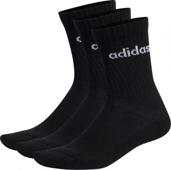 Шкарпетки Adidas LINEAR CREW CUSHIONED 3P чорні (3 пари) IC1301