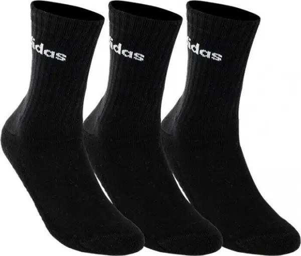 Шкарпетки Adidas LINEAR CREW CUSHIONED 3P чорні (3 пари) IC1301