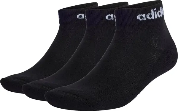 Шкарпетки Adidas THINK LINEAR ANKLE 3P чорні (3 пари) IC1305