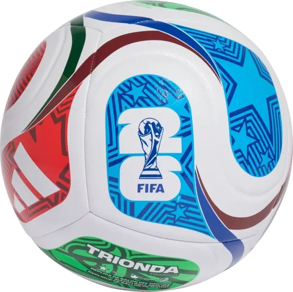 Футбольный мяч Adidas FIFA WORLD CUP 26 TRIONDA TRAINING бело-красно-зелено-синий Размер 5 JD8032
