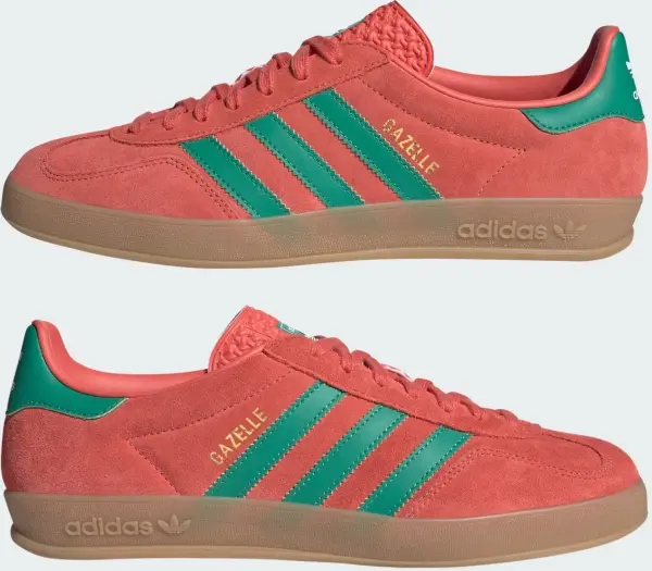 Кеди Adidas GAZELLE INDOOR червоно-зелені JH5407
