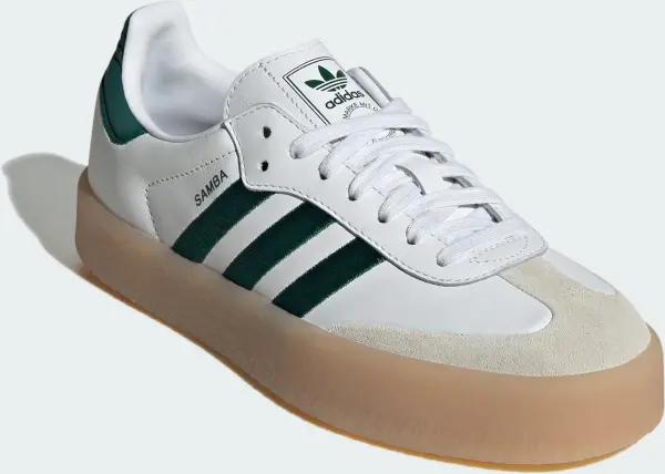 Кеди жіночі Adidas SAMBAE біло-темно-зелені ID0440