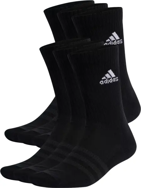 Носки Adidas CUSHIONED SPORTSWEAR CREW черные (6 пар) IC1316