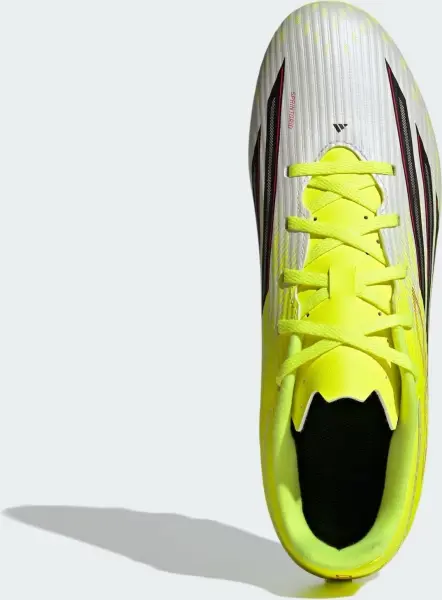 Бутсы Adidas F50 CLUB FG/MG желто-бело-черные JR9053