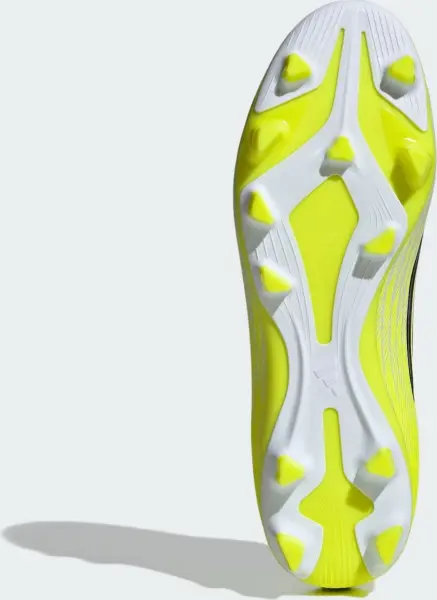 Бутсы Adidas F50 CLUB FG/MG желто-бело-черные JR9053