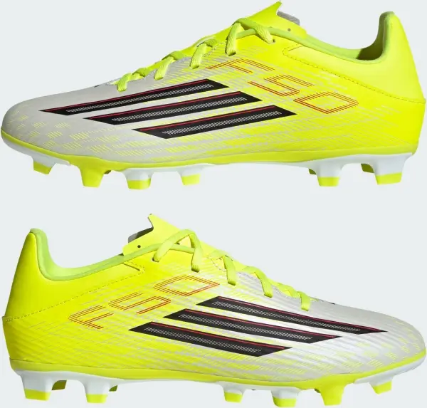 Бутсы Adidas F50 CLUB FG/MG желто-бело-черные JR9053