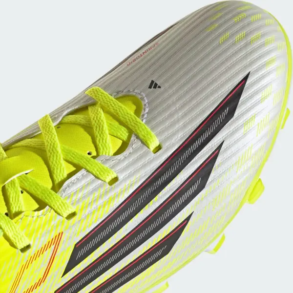 Бутсы Adidas F50 CLUB FG/MG желто-бело-черные JR9053