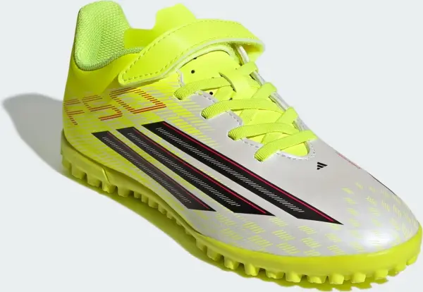 Сороконожки (шиповки) детские Adidas F50 CLUB H&L TF желто-бело-черные JS1484
