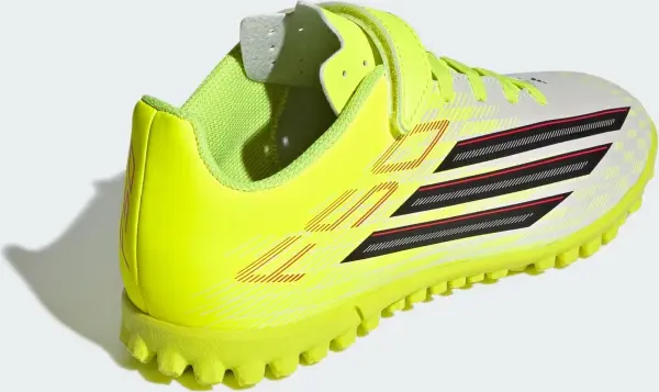 Сороконожки (шиповки) детские Adidas F50 CLUB H&L TF желто-бело-черные JS1484