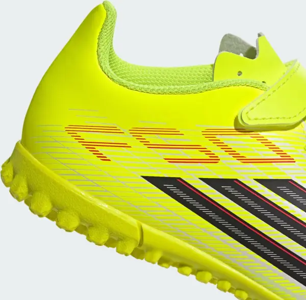 Сороконожки (шиповки) детские Adidas F50 CLUB H&L TF желто-бело-черные JS1484