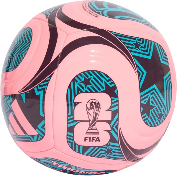 Футбольный мяч Adidas FIFA WORLD CUP 26 TRIONDA CLUB светло-розово-черно-голубой Размер 4 JD8029