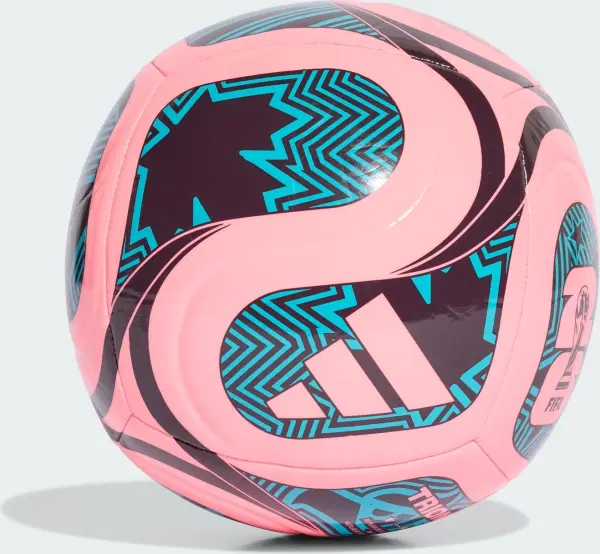 Футбольний м'яч Adidas FIFA WORLD CUP 26 TRIONDA CLUB світло-рожево-чорно-блакитний Розмір 5 JD8029