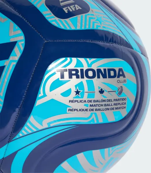 Футбольний м'яч Adidas FIFA WORLD CUP 26 TRIONDA CLUB темно-синьо-блакитно-срібний Розмір 5 JD8027