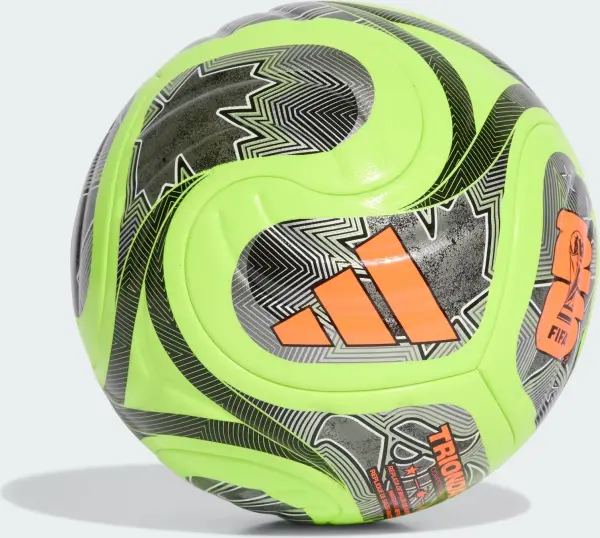 Футбольный мяч Adidas FIFA WORLD CUP 26 TRIONDA COMPETITION WINTER лаймово-оранжево-серебряный Размер 4 JV6223