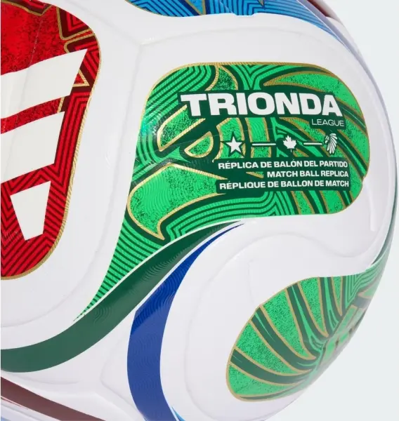 Футбольний м'яч Adidas FIFA WORLD CUP 26 TRIONDA LEAGUE біло-червоно-зелено-синій Розмір 4 JD8030