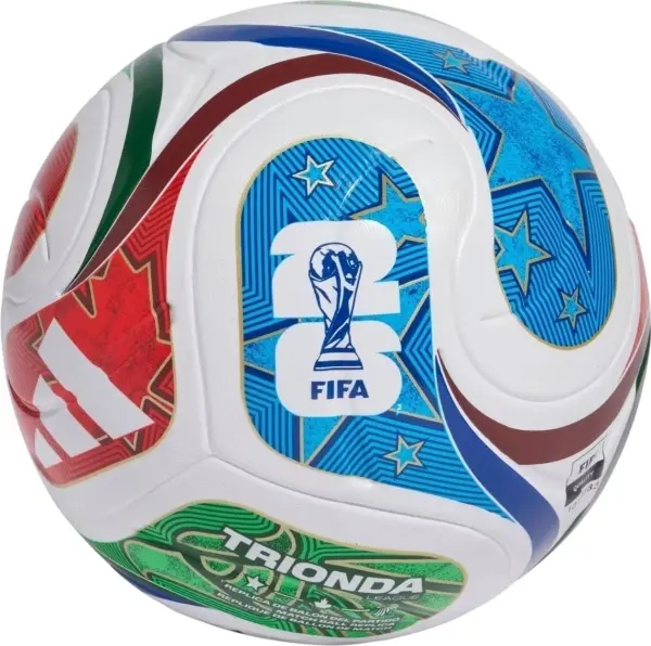 Футбольний м'яч Adidas FIFA WORLD CUP 26™ LEAGUE BALL біло-червоно-зелено-синій Розмір 4 JD8045