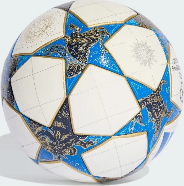 Футбольний м'яч Adidas UCL COMPETITION 25/26 LEAGUE STAGE біло-блакитно-золотий Розмір 4 JP1541