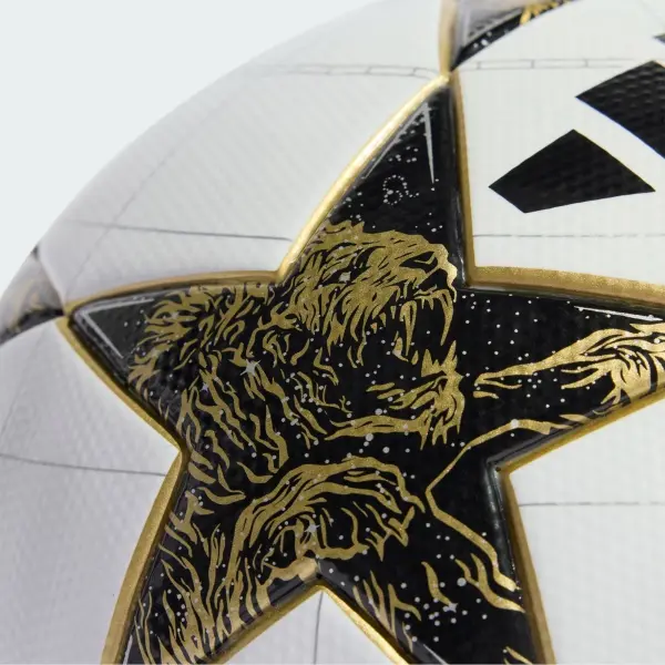 Футбольный мяч Adidas UCL LEAGUE 25/26 LEAGUE STAGE бело-черно-золотой Размер 4 JZ9995