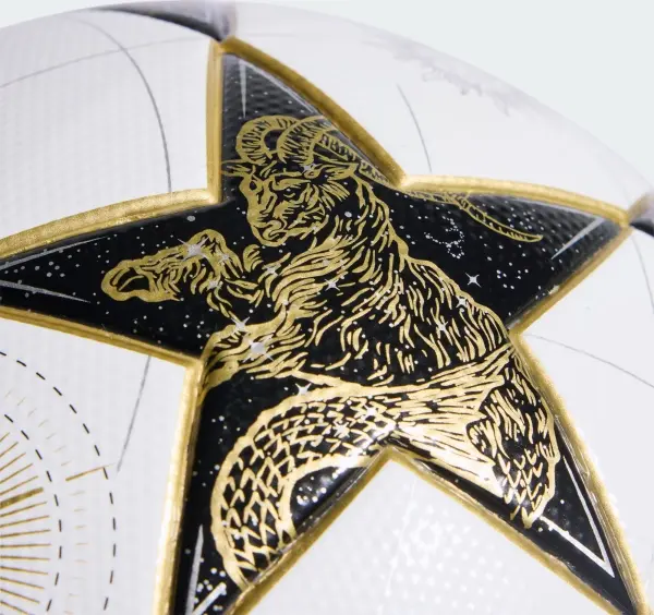 Футбольний м'яч Adidas UCL LEAGUE 25/26 LEAGUE STAGE біло-чорно-золотий Розмір 5 JZ9995
