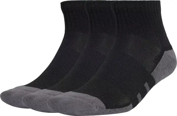 Носки Adidas ESSENTIALS CLIMACOOL QUARTER SOCKS 3P черно-серые (3 пары) JC6453