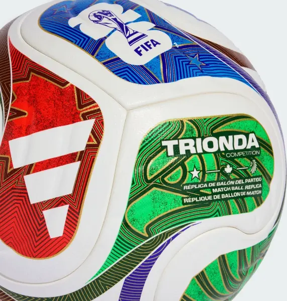 Футбольний м'яч Adidas FIFA WORLD CUP 26 TRIONDA COMPETITION біло-червоно-зелено-синій Розмір 4 JD8031