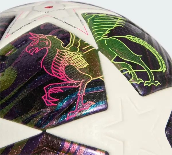 Футбольний м'яч Adidas UEFA CHAMPIONS LEAGUE FINAL PRO біло-фіолетово-лаймовий Розмір 5 JX9077