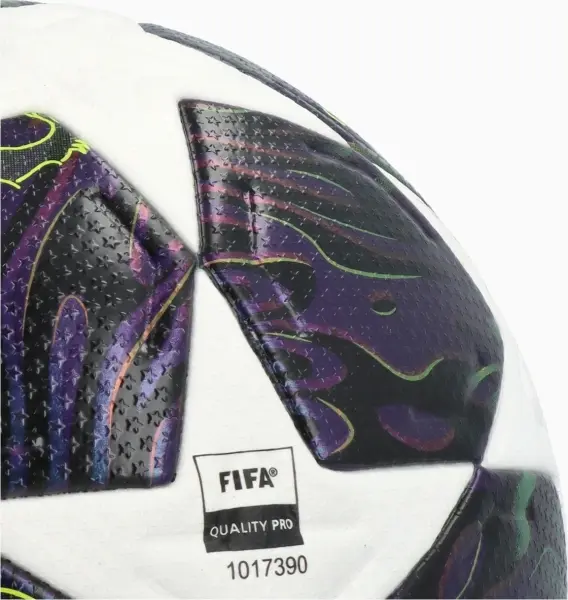 Футбольний м'яч Adidas UEFA CHAMPIONS LEAGUE FINAL PRO біло-фіолетово-лаймовий Розмір 5 JX9077