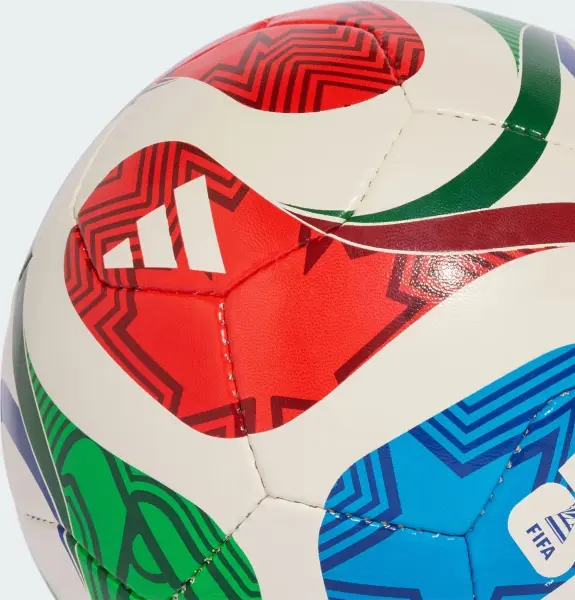 Футзальний м'яч Adidas FIFA WORLD CUP 26 TRIONDA TRAINING SALA біло-червоно-зелено-синій Розмір 4 JD8048