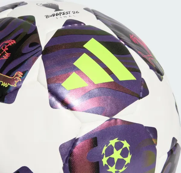 Футзальний м'яч Adidas UEFA CHAMPIONS LEAGUE FINAL PRO SALA біло-фіолетово-лаймовий Розмір 4 JX9102