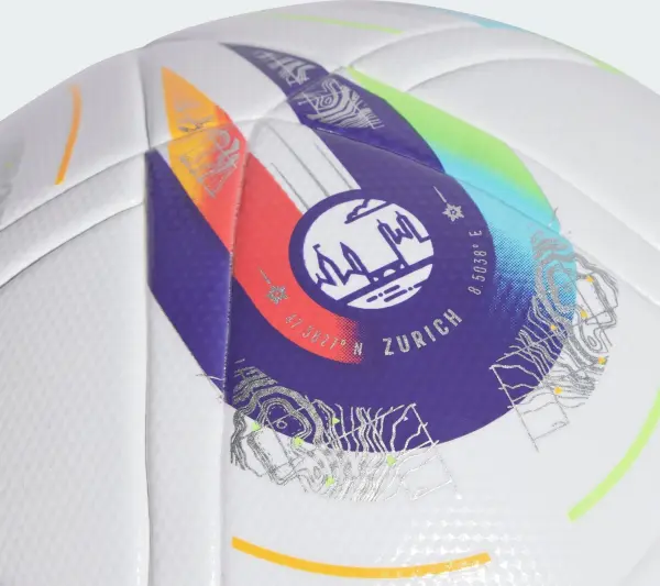 Футбольный мяч Adidas WOMEN'S EURO25 LEAGUE бело-фиолетовый Размер 4 JH1262