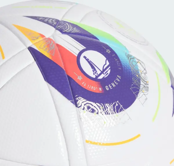 Футбольный мяч Adidas WOMEN'S EURO25 LEAGUE бело-фиолетовый Размер 5 JH1262
