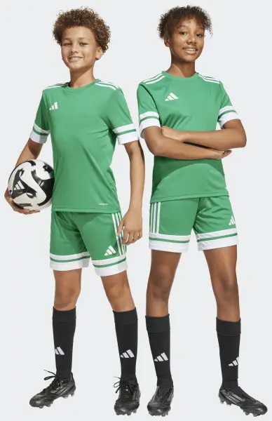 Шорти футбольні дитячі Adidas SQUADRA 25 SHORTS зелено-білі JN7484