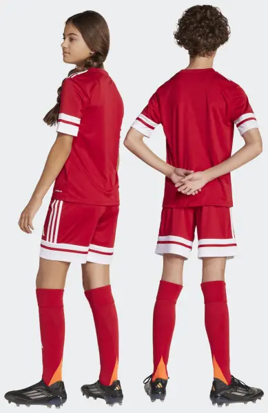 Шорти футбольні дитячі Adidas SQUADRA 25 SHORTS червоно-білі JJ2416